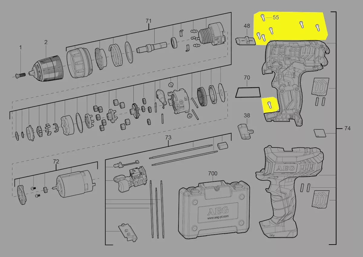 Vis réf. 4931454091 AEG